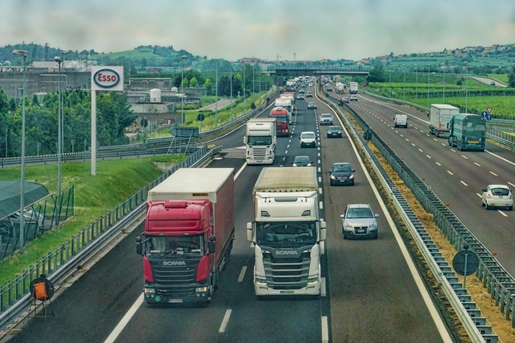 Two trucks side by side