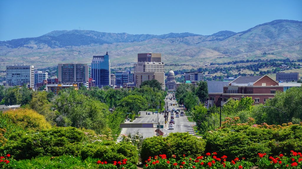 The city of Boise skyline under blue sky during daytime