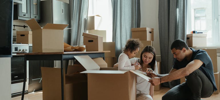Family is moving into an unfurnished home