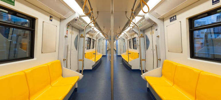 an inside of a metro